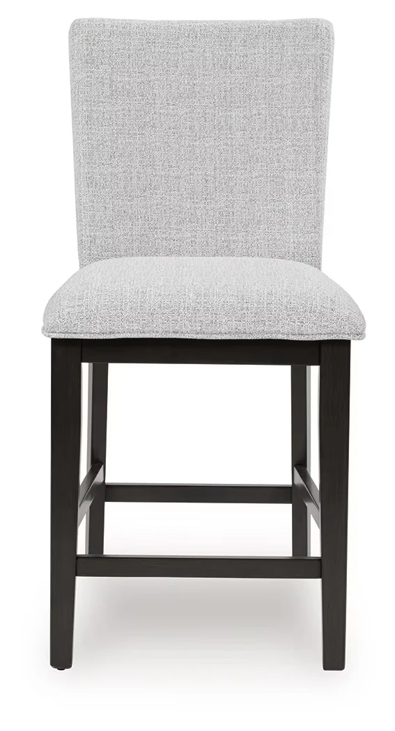 Neymorton - Dark Grayish Brown - Upholstered Barstool (Set of 2) - Image 2