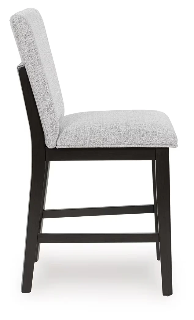 Neymorton - Dark Grayish Brown - Upholstered Barstool (Set of 2) - Image 3