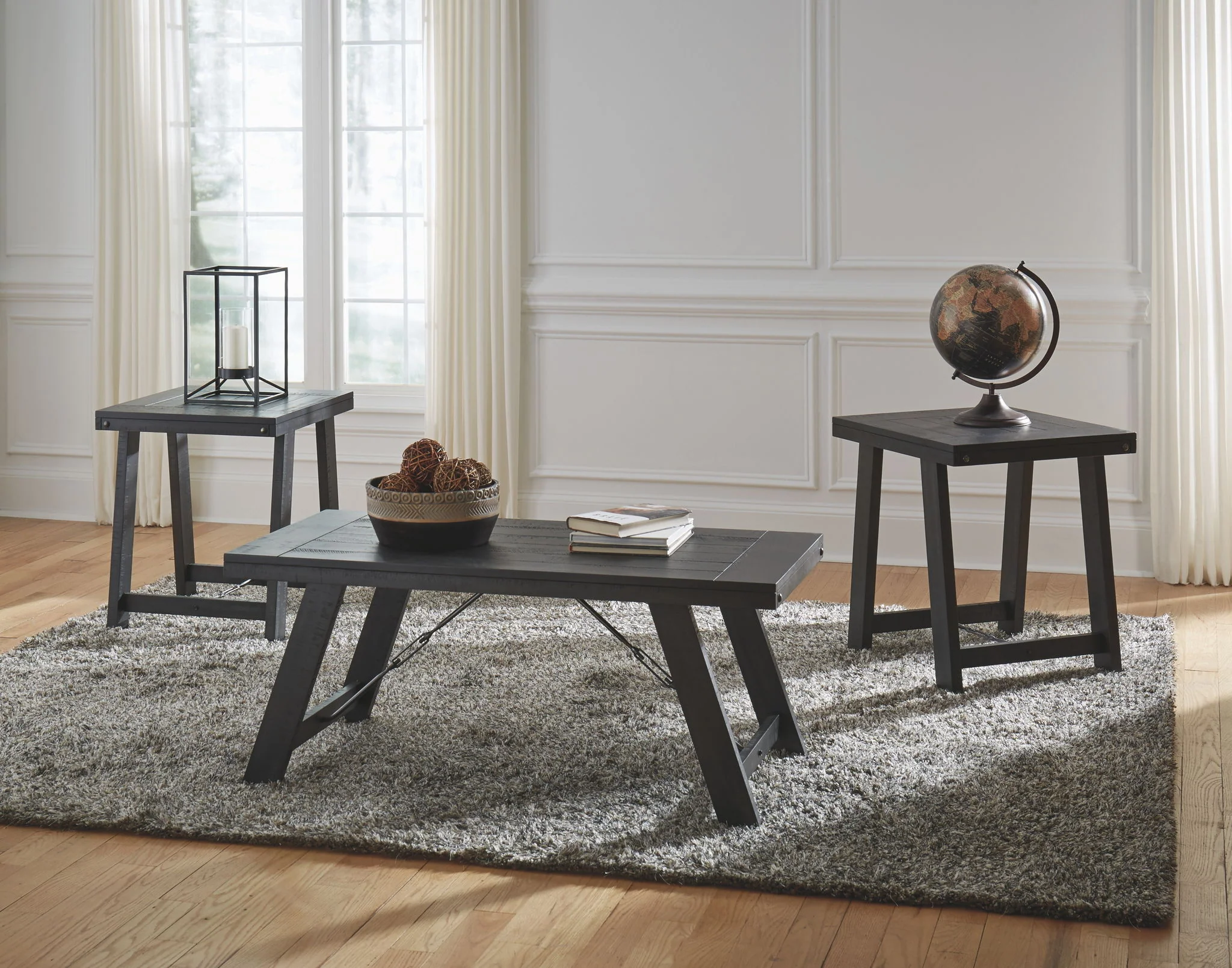 Noorbrook - Black / Pewter - Occasional Table Set (Set of 3) - Image 2