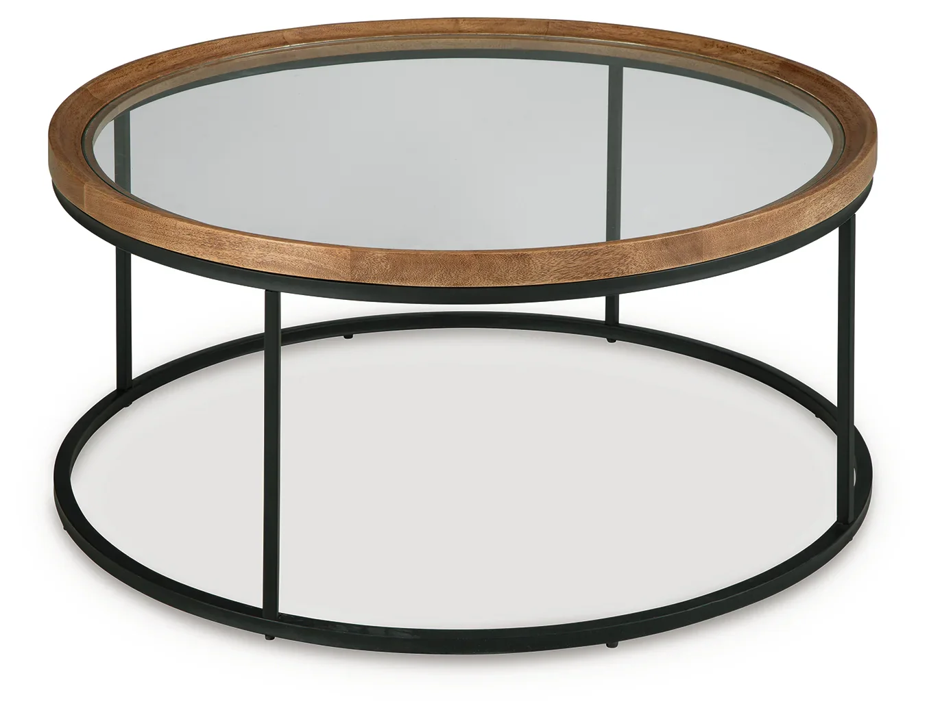 Noraluna - Round Cocktail Table - Medium Brown - Image 4