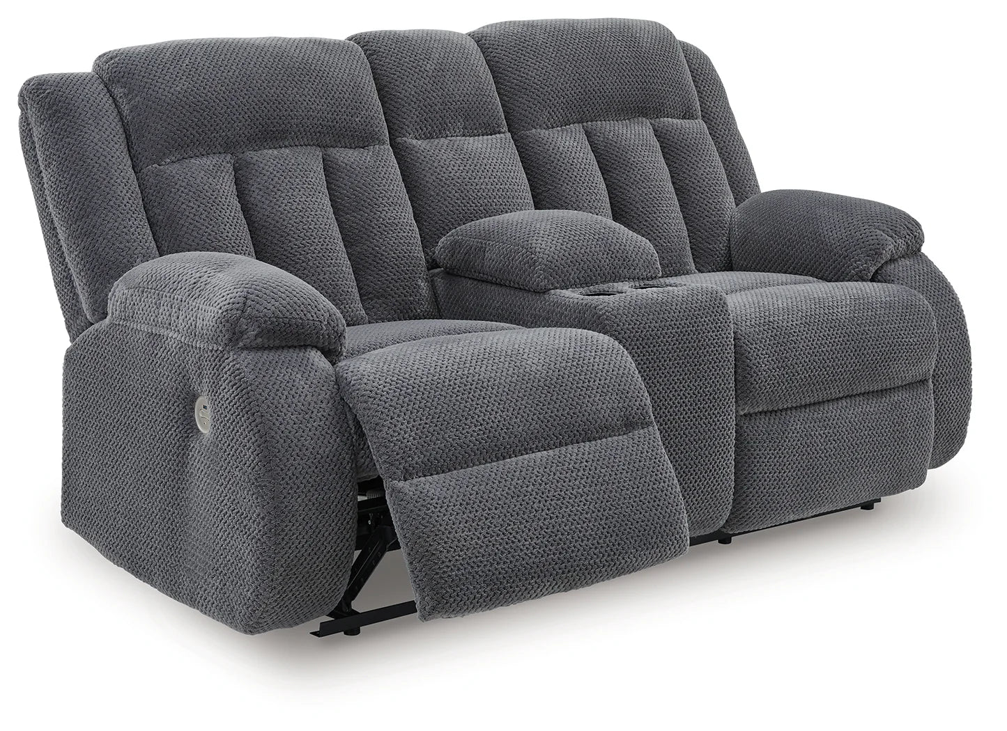 Observation - Steel - Double Reclining Power Loveseat With Console - Image 3