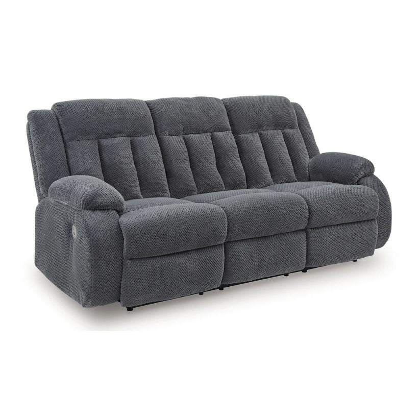 Observation - Steel - Reclining Power Sofa With Drop Down Table
