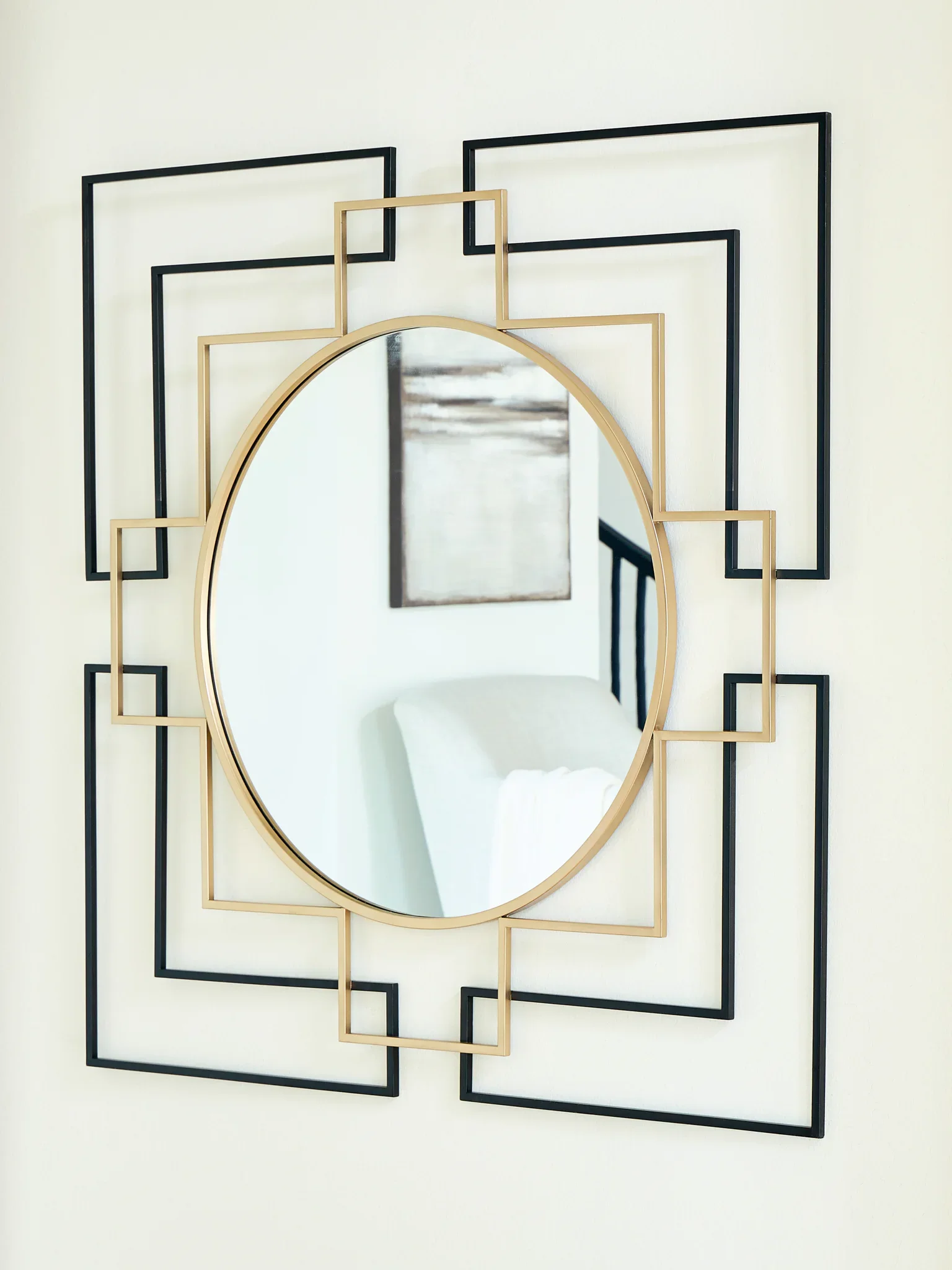 Oceanal - Black / Gold Finish - Accent Mirror - Image 3