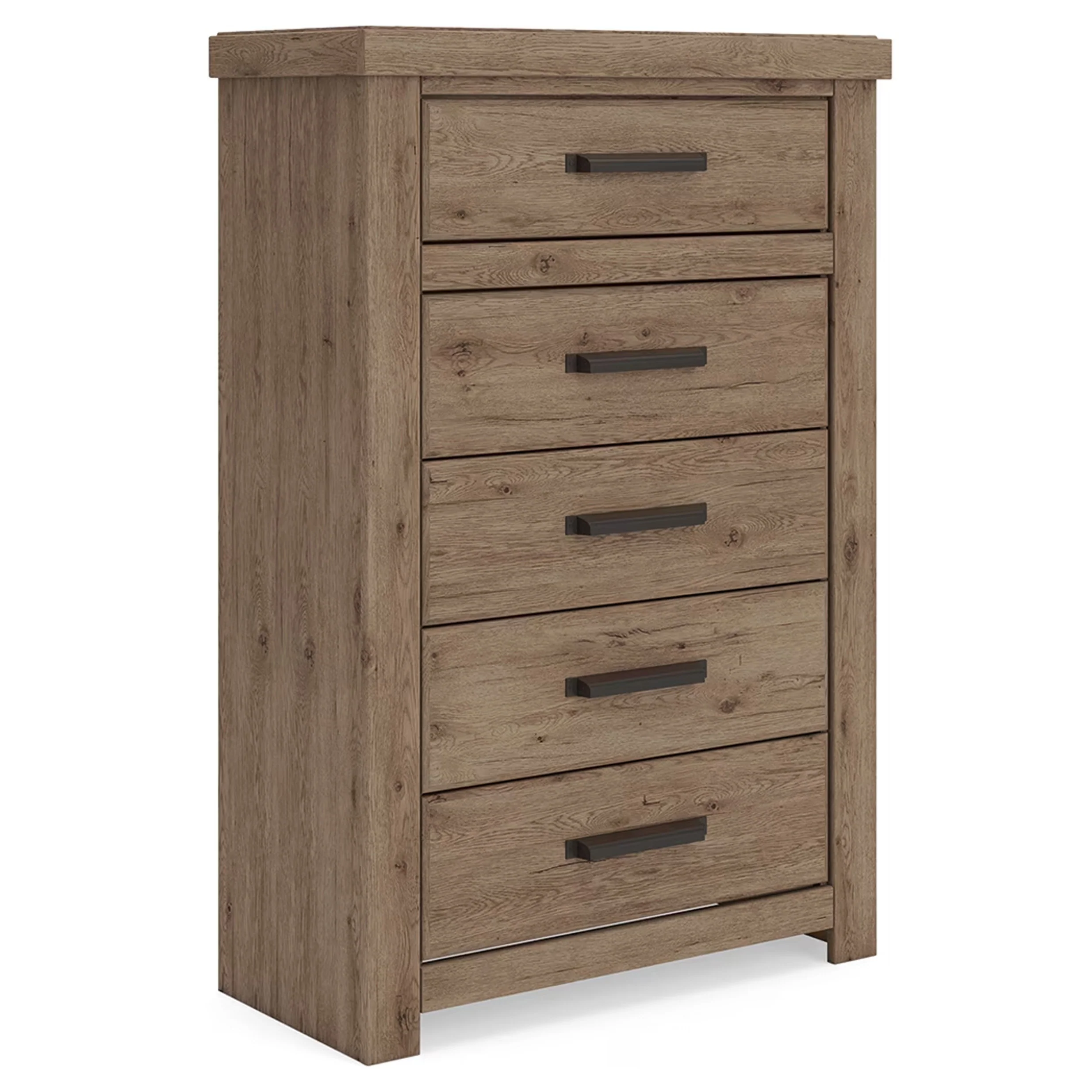 Oliandon - Five Drawer Chest - Light Brown