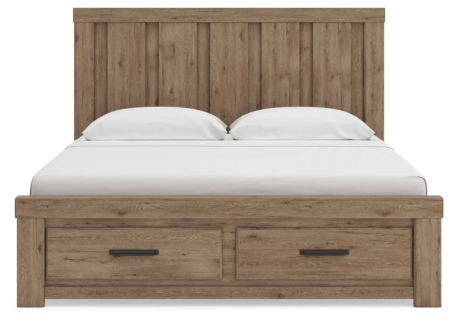 Oliandon - King Panel Storage Bed - Light Brown - Image 6