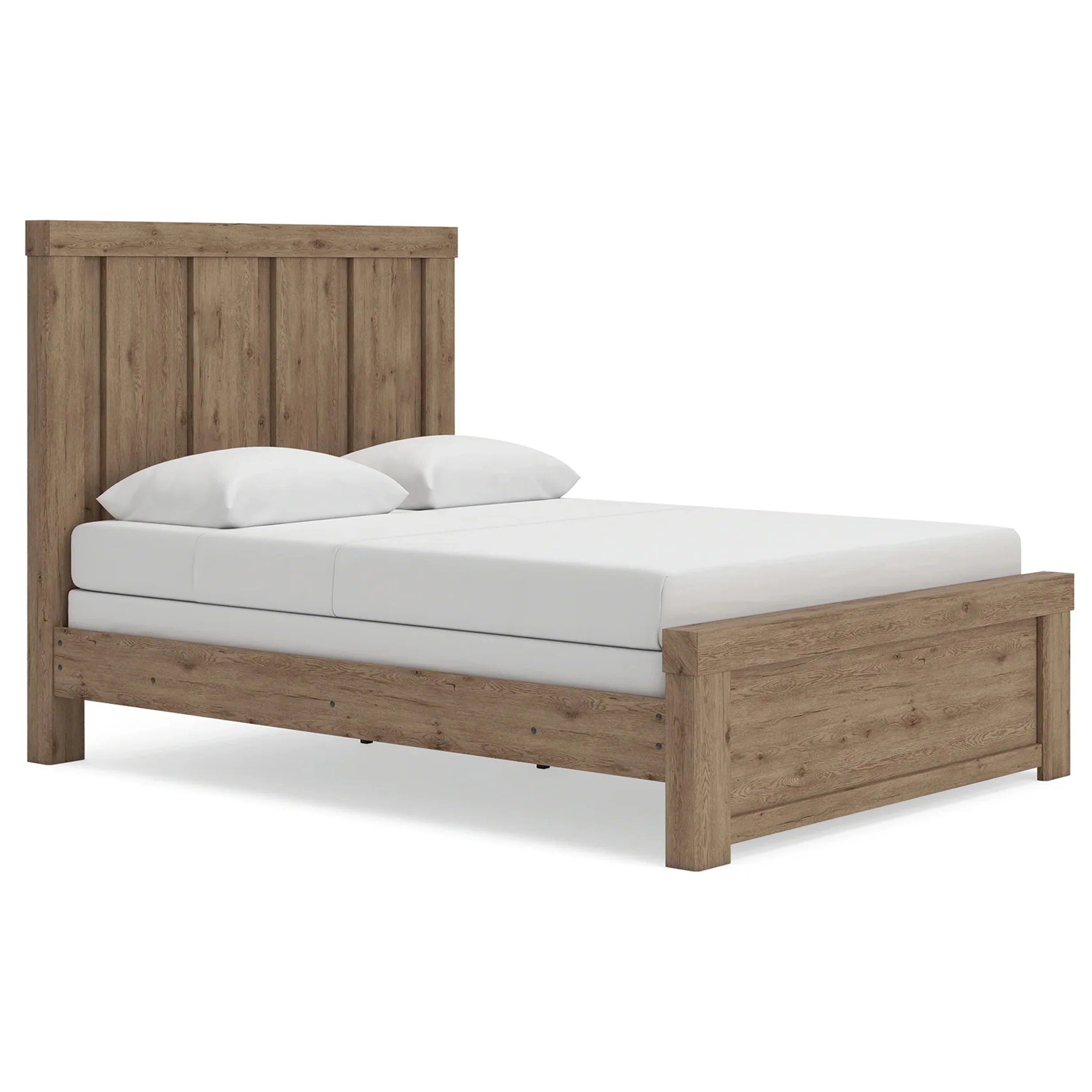 Oliandon - Queen Panel Bed - Light Brown