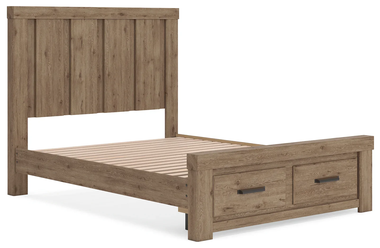 Oliandon - Queen Panel Storage Bed - Light Brown - Image 3