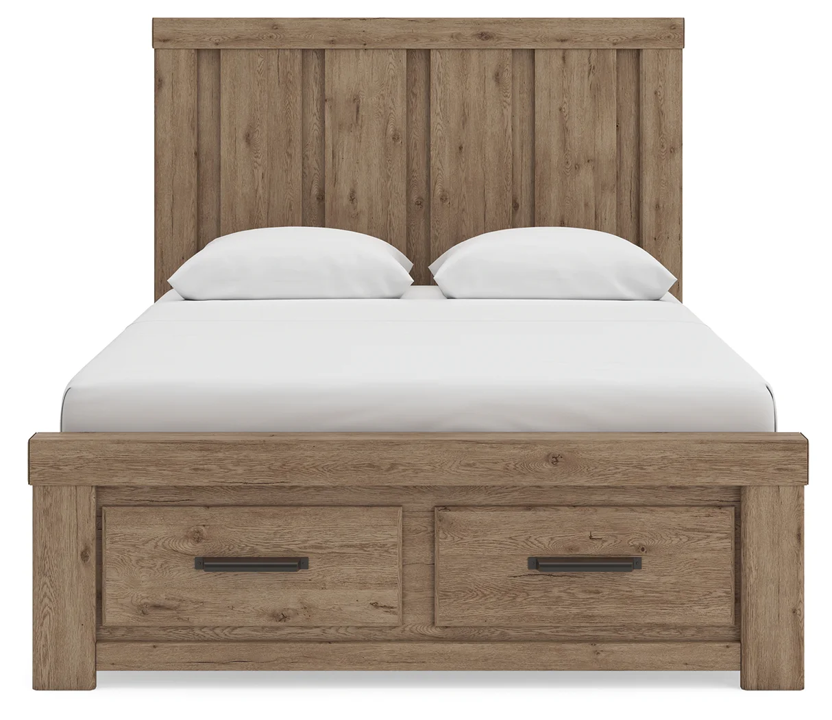 Oliandon - Queen Panel Storage Bed - Light Brown - Image 6