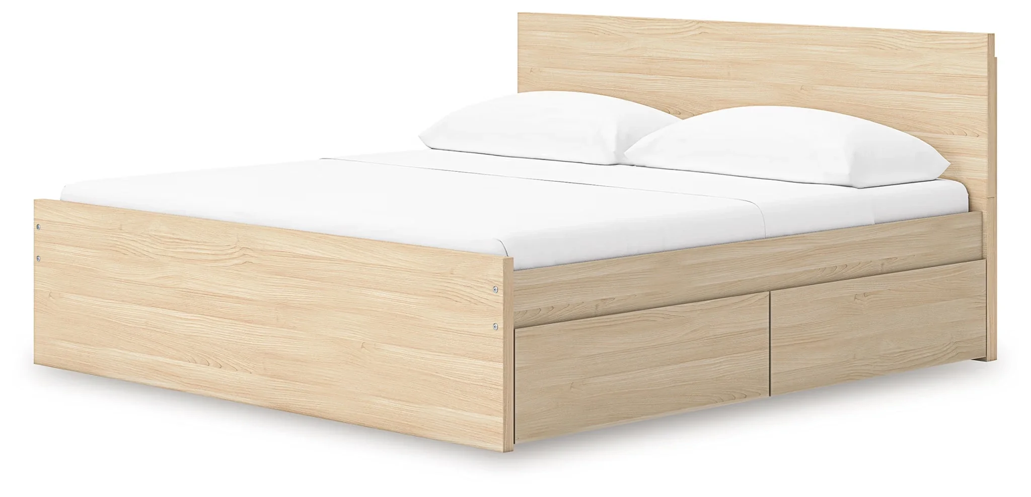 Onita - Natural - King Panel Platform Bed With 2 Side Storage - Image 3