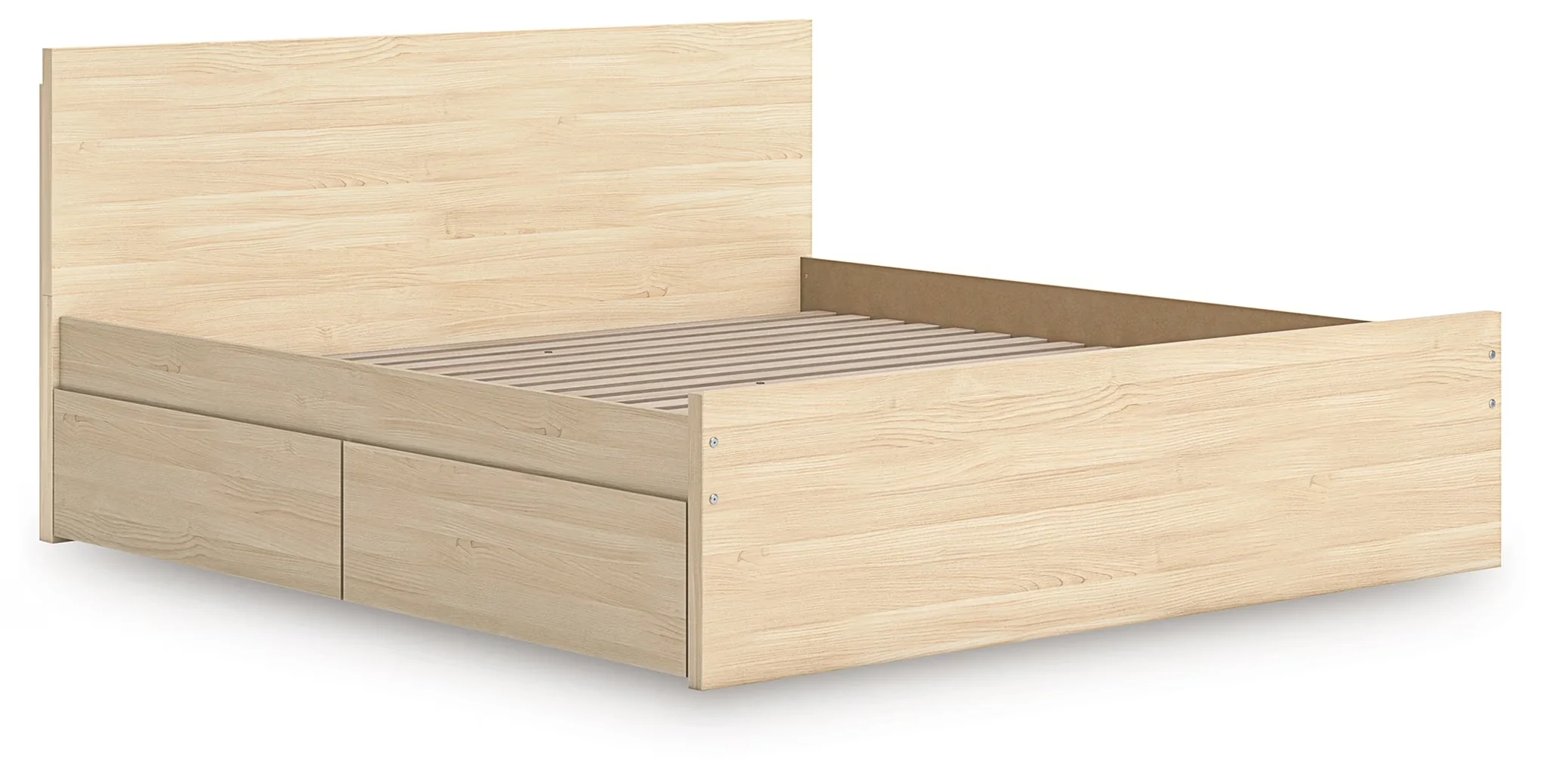 Onita - Natural - King Panel Platform Bed With 2 Side Storage - Image 4