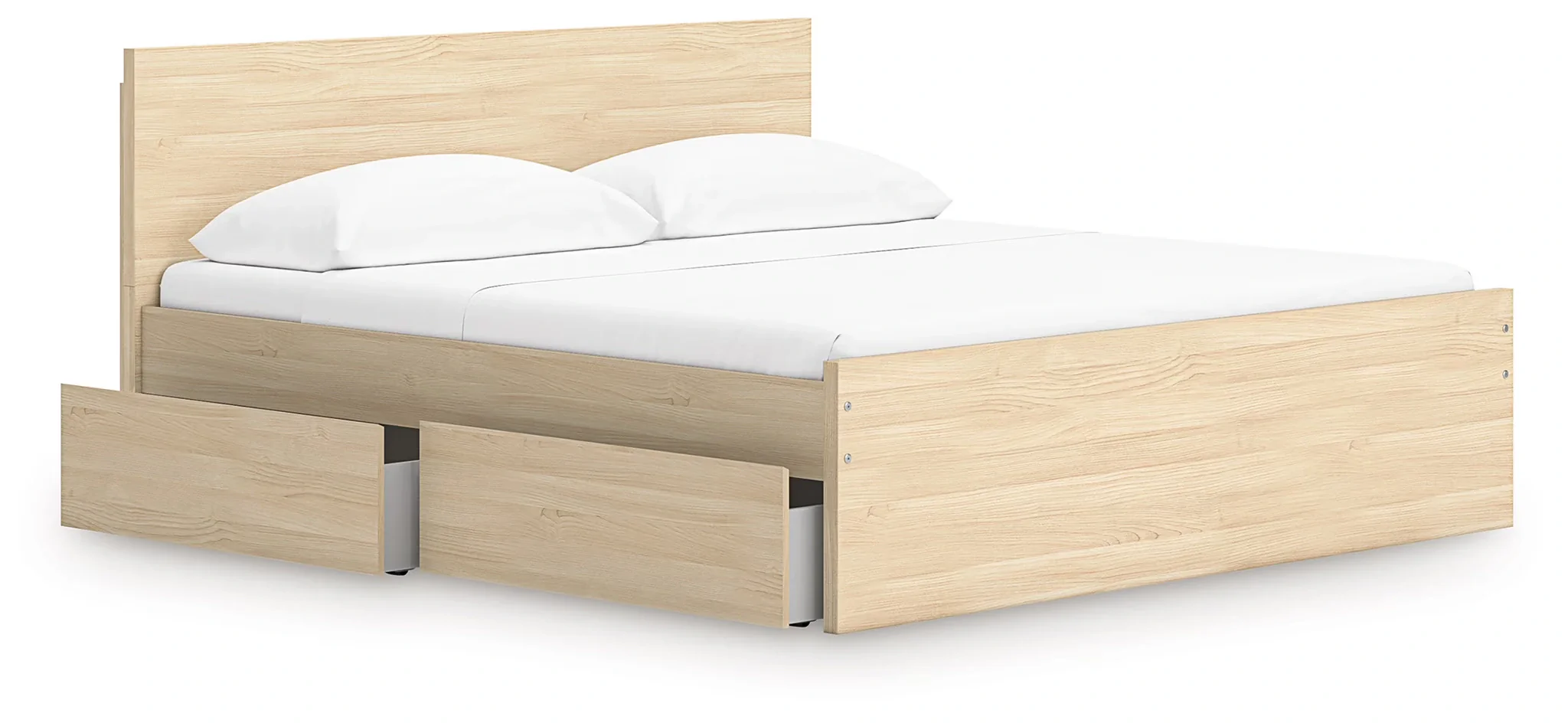 Onita - Natural - King Panel Platform Bed With 2 Side Storage - Image 5