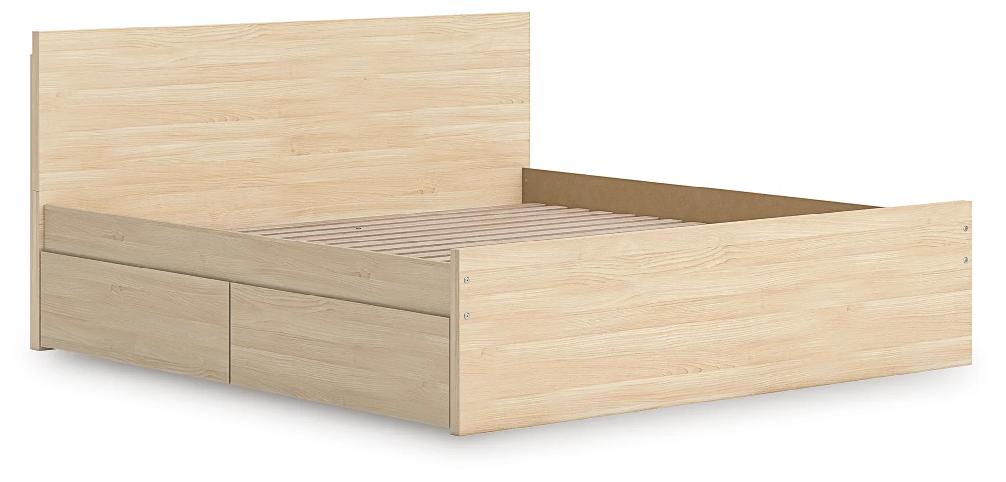 Onita - Natural - King Panel Platform Bed With Storage - Image 4