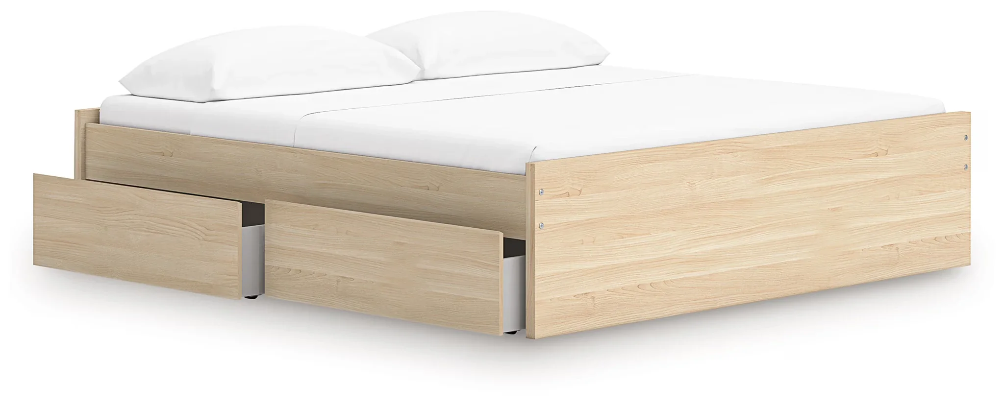 Onita - Natural - King Platform Bed With 2 Side Storage - Image 3