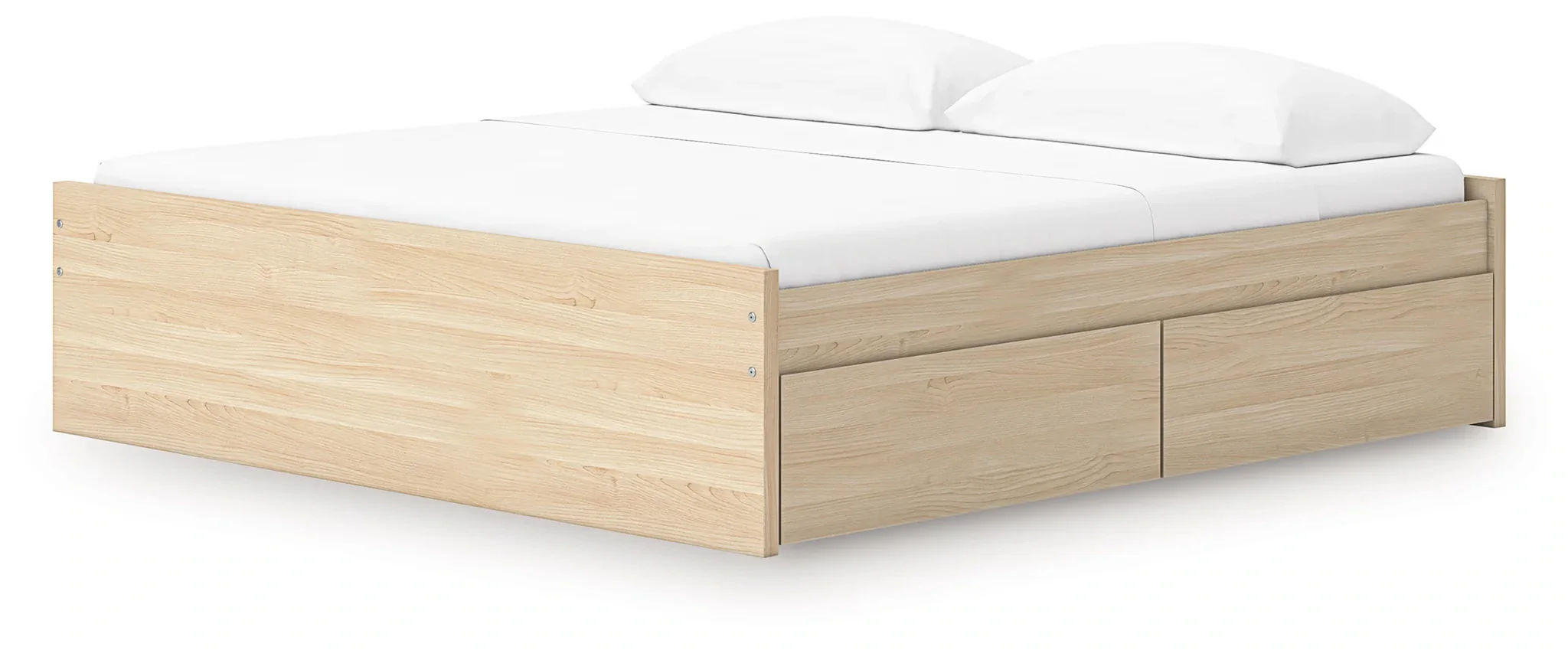 Onita - Natural - King Platform Bed With 2 Side Storage - Image 4