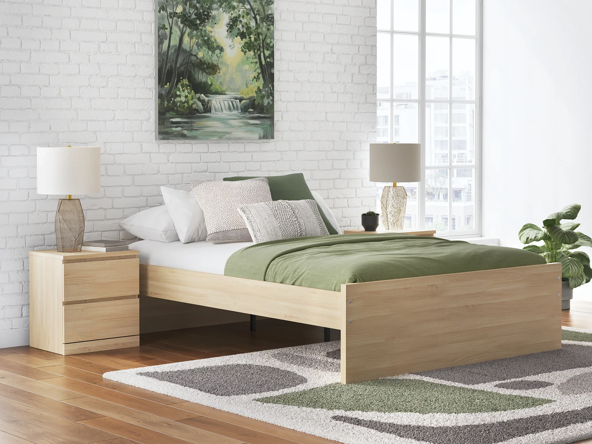 Onita - Natural - Queen Platform Bed - Image 2