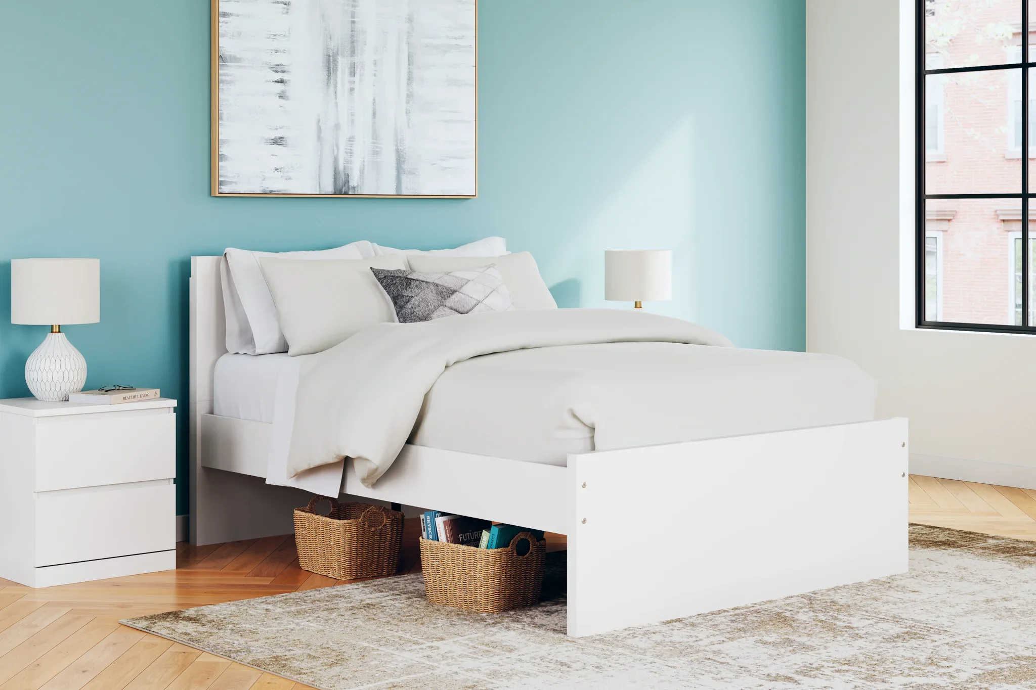 Onita - White - Full Panel Platform Bed - Image 3