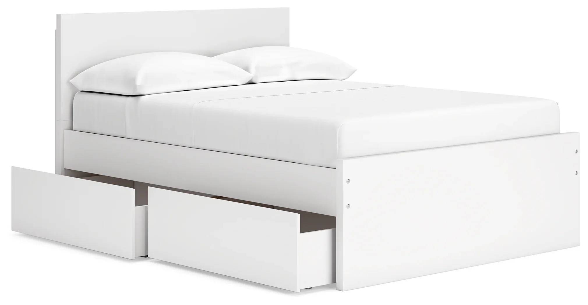 Onita - White - Full Panel Platform Bed With 1 Side Storage - Image 4