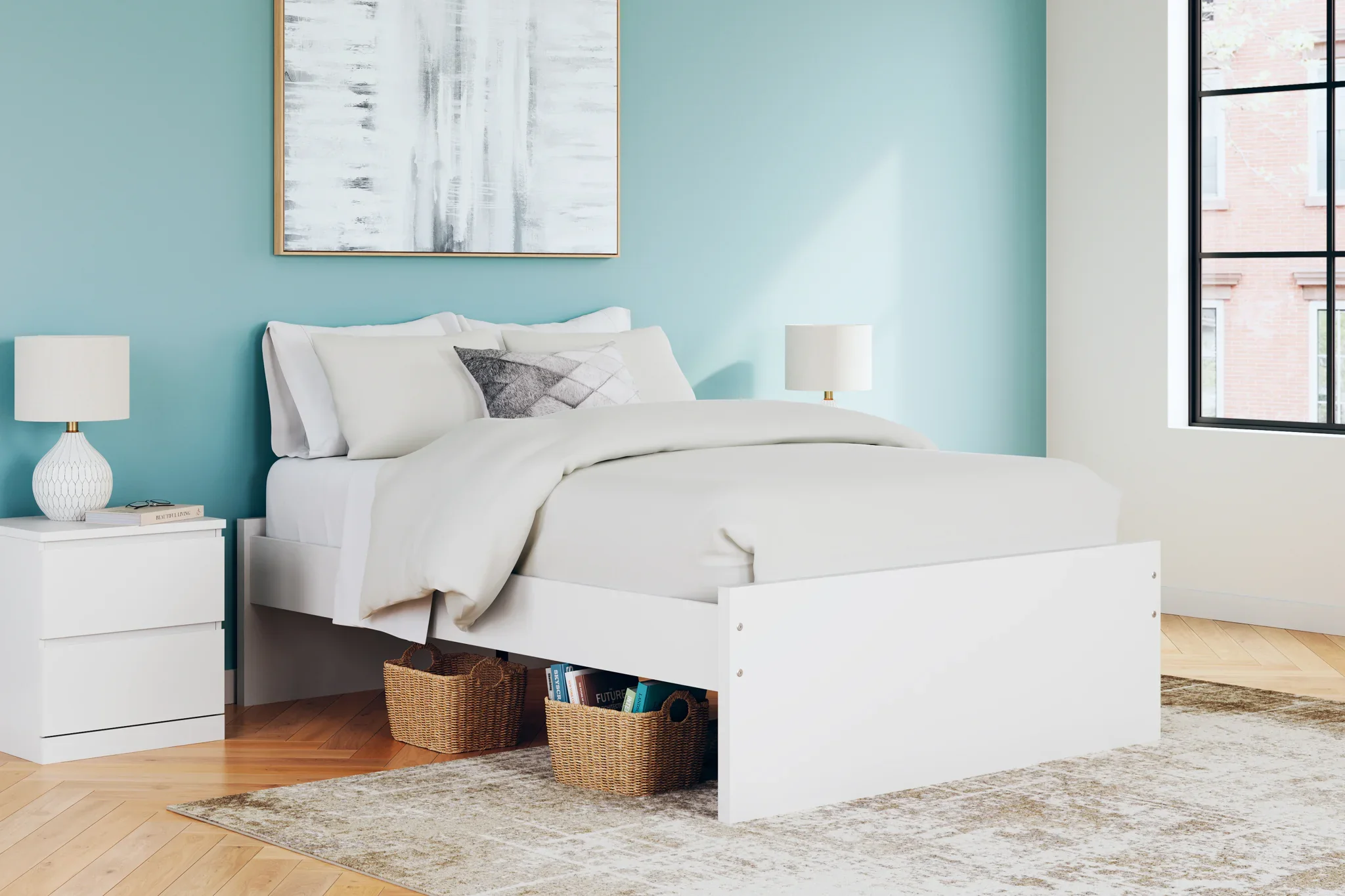 Onita - White - Full Platform Bed - Image 2