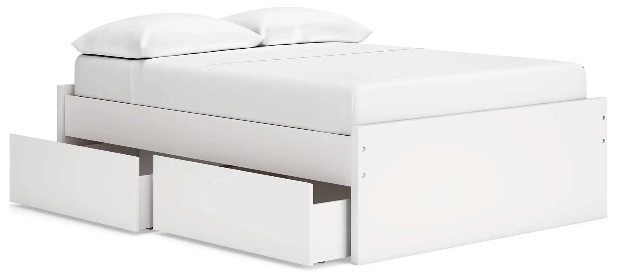 Onita - White - Full Platform Bed With 1 Side Storage - Image 3