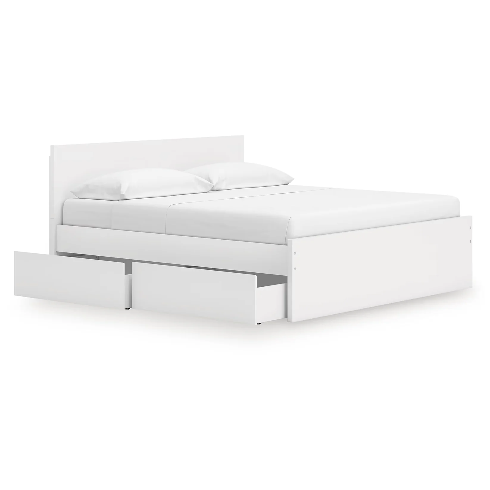 Onita - White - King Panel Platform Bed With 2 Side Storage - Image 3