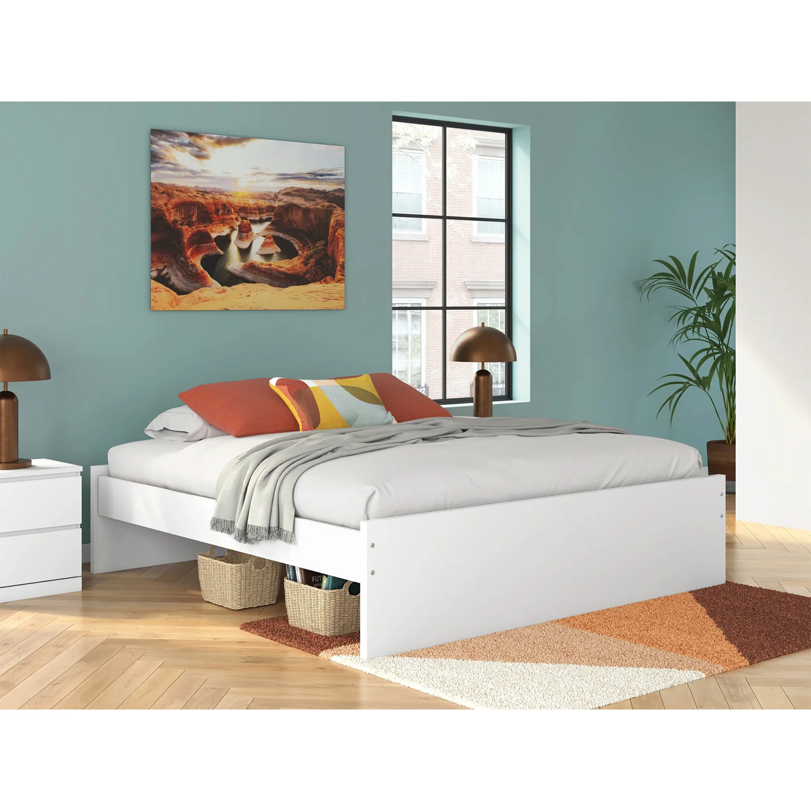 Onita - White - King Platform Bed - Image 2