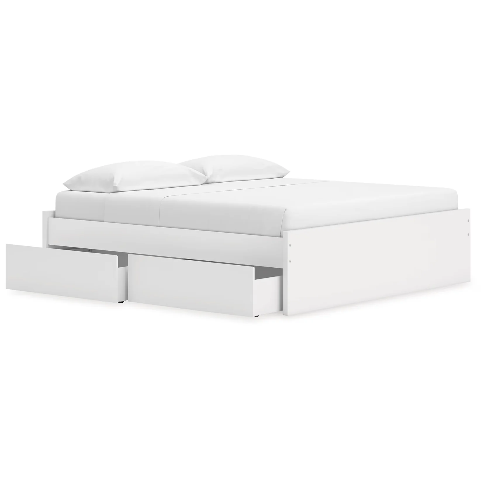 Onita - White - King Platform Bed With 2 Side Storage - Image 3