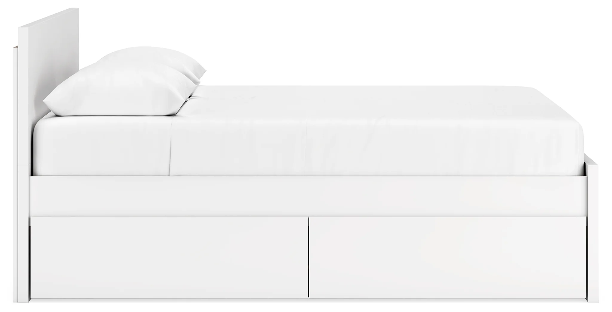 Onita - White - Queen Panel Platform Bed With 1 Side Storage - Image 3