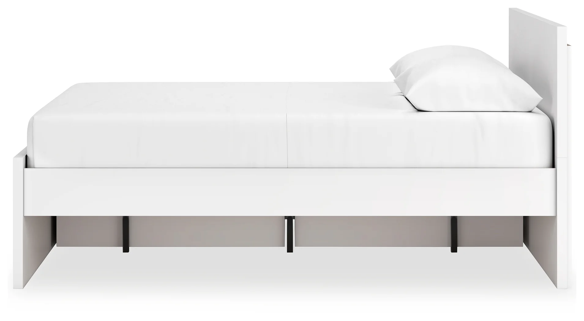 Onita - White - Queen Panel Platform Bed With 1 Side Storage - Image 4