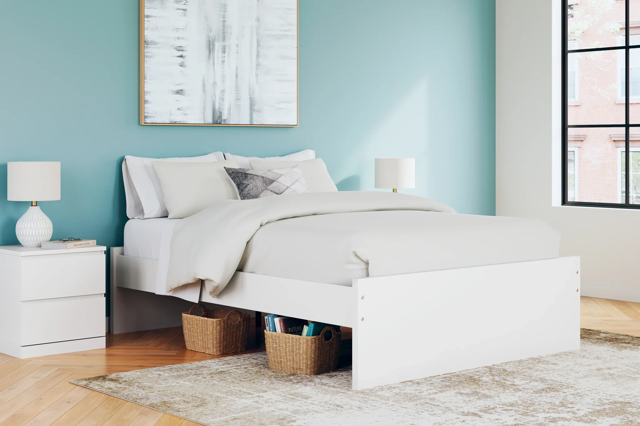 Onita - White - Queen Platform Bed - Image 2