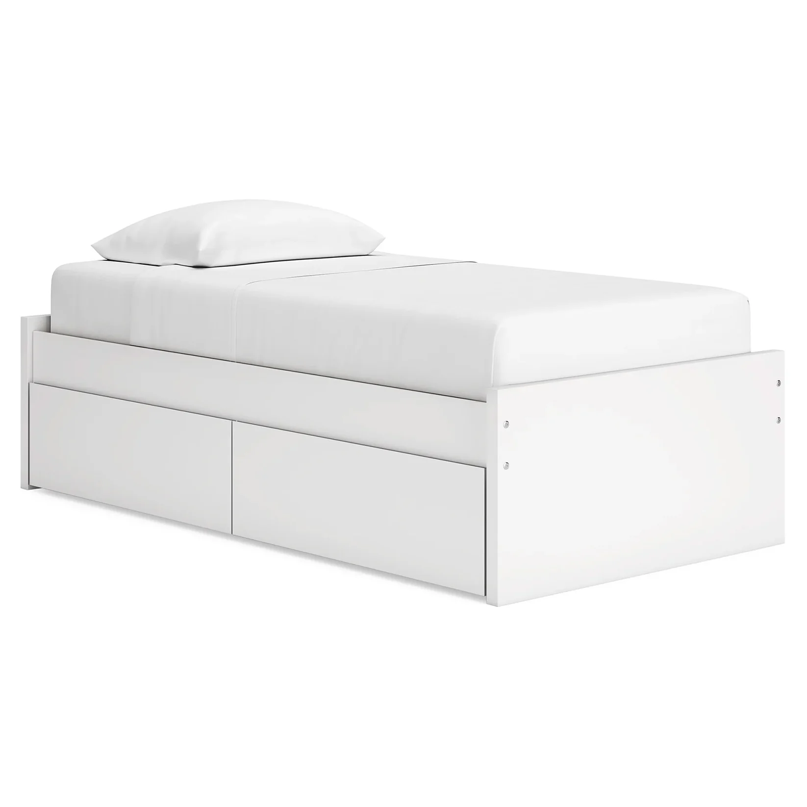 Onita - White - Twin Platform Bed With 1 Side Storage