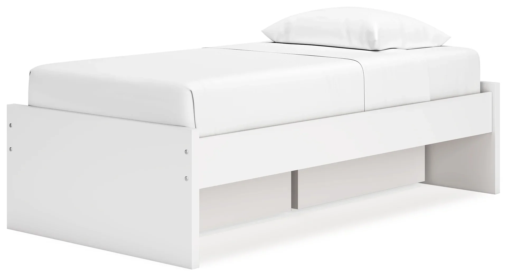 Onita - White - Twin Platform Bed With 1 Side Storage - Image 3