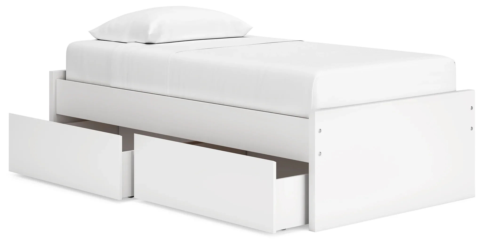 Onita - White - Twin Platform Bed With 1 Side Storage - Image 4