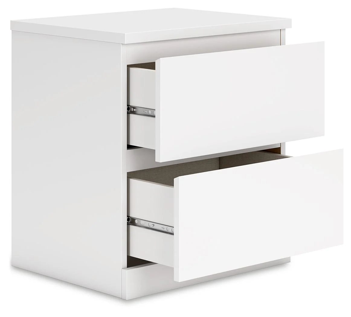 Onita - White - Two Drawer Night Stand - Image 3
