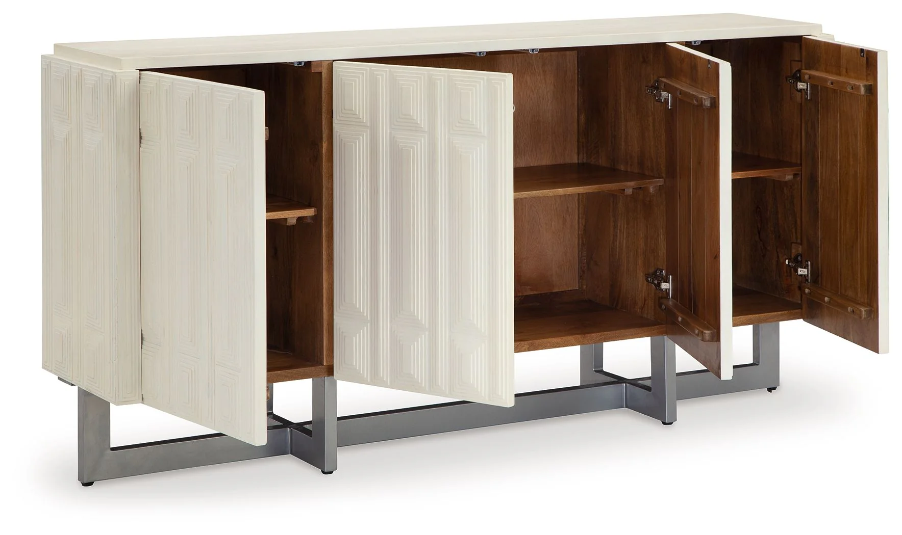 Ornawel - Distressed White - Accent Cabinet - Image 3