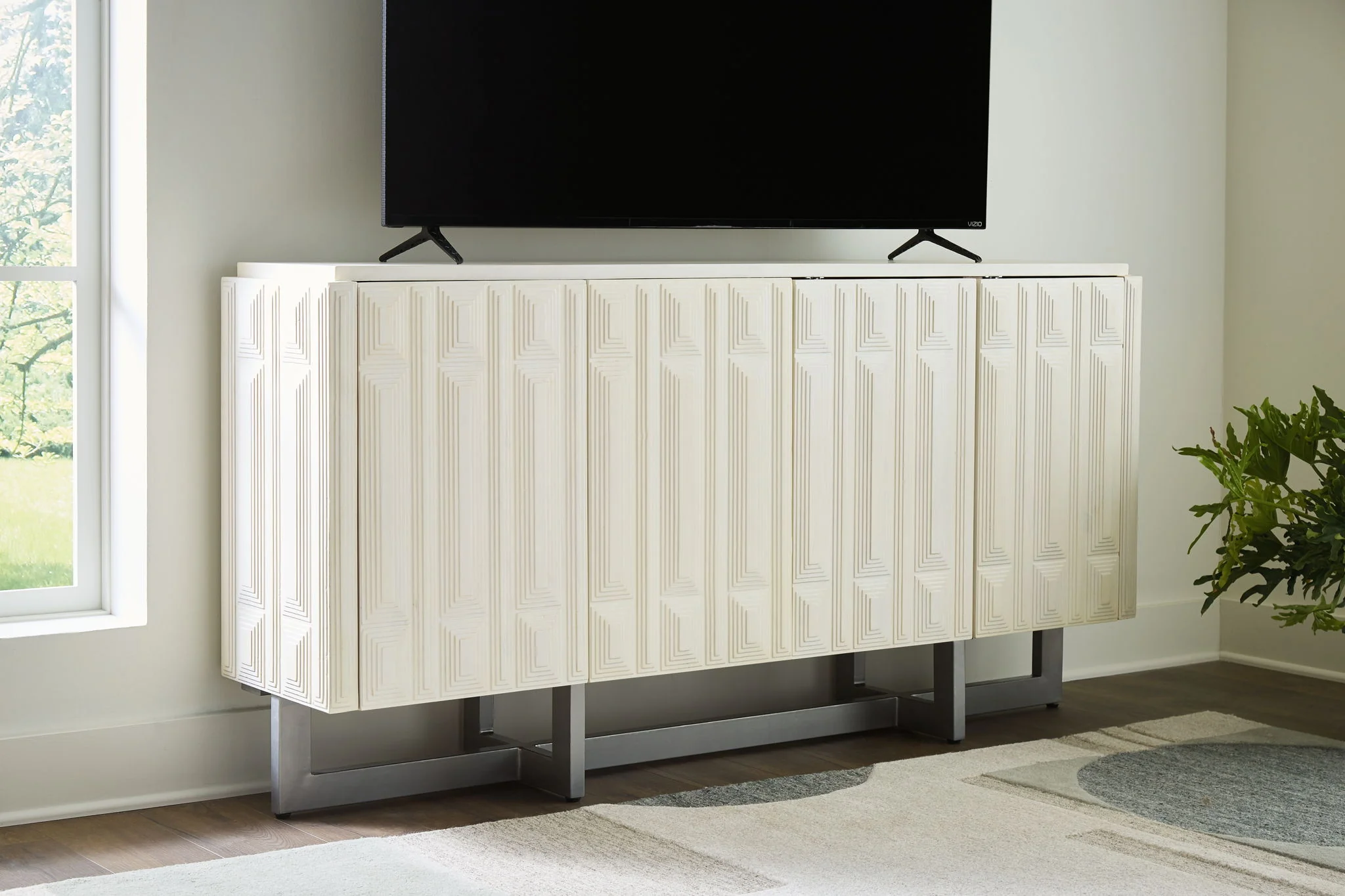 Ornawel - Distressed White - Accent Cabinet - Image 6