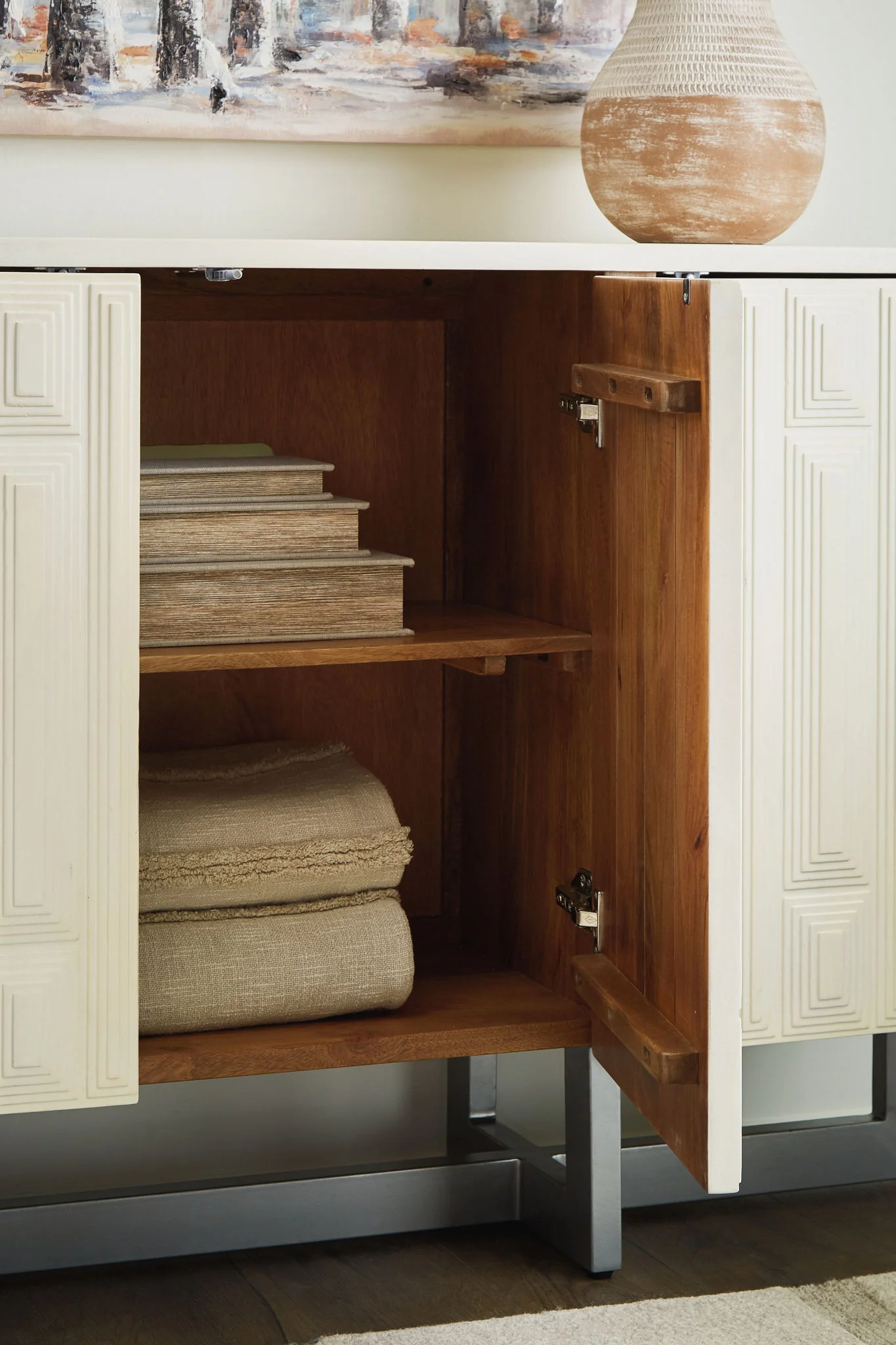 Ornawel - Distressed White - Accent Cabinet - Image 7