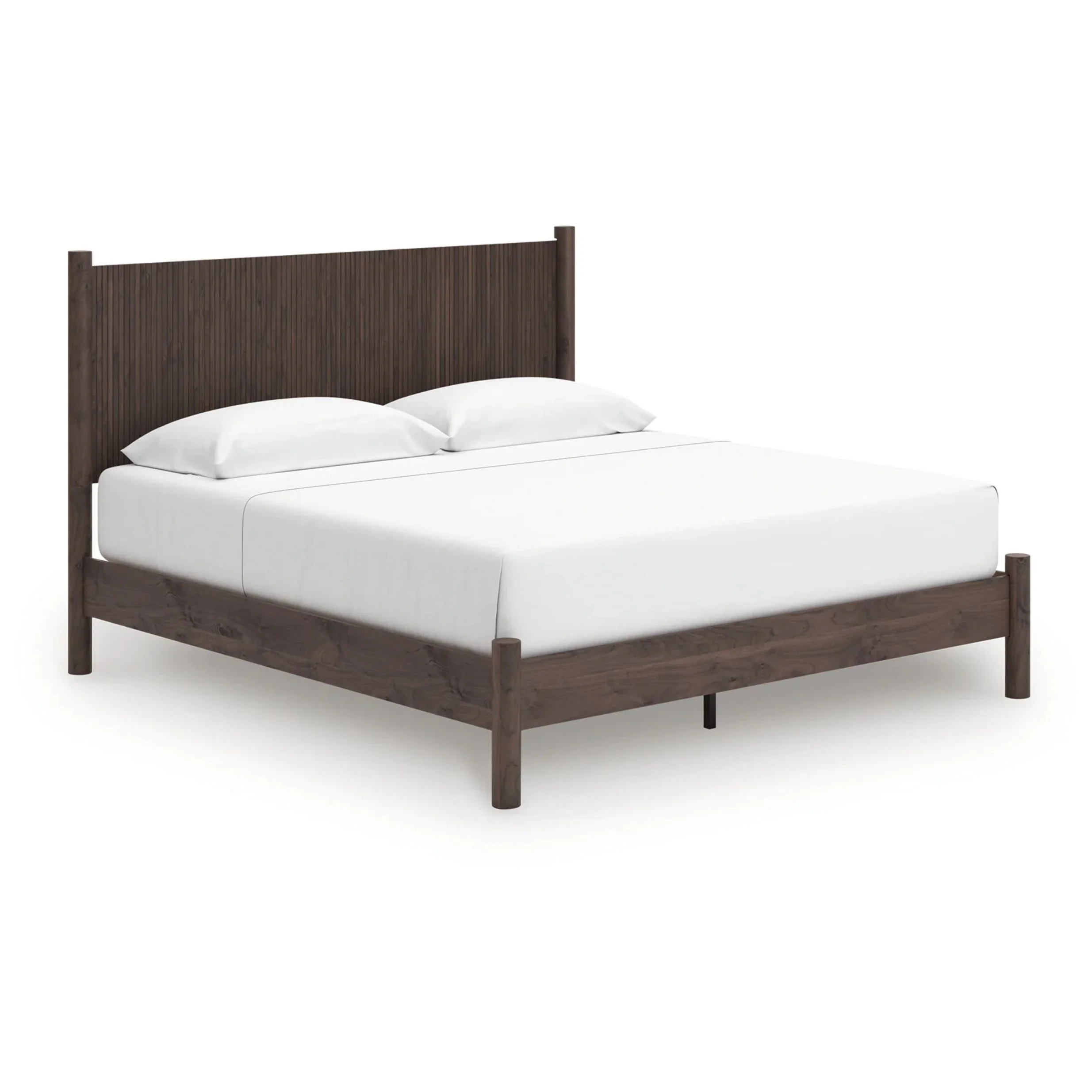 Pamytta - King Panel Platform Bed - Brown