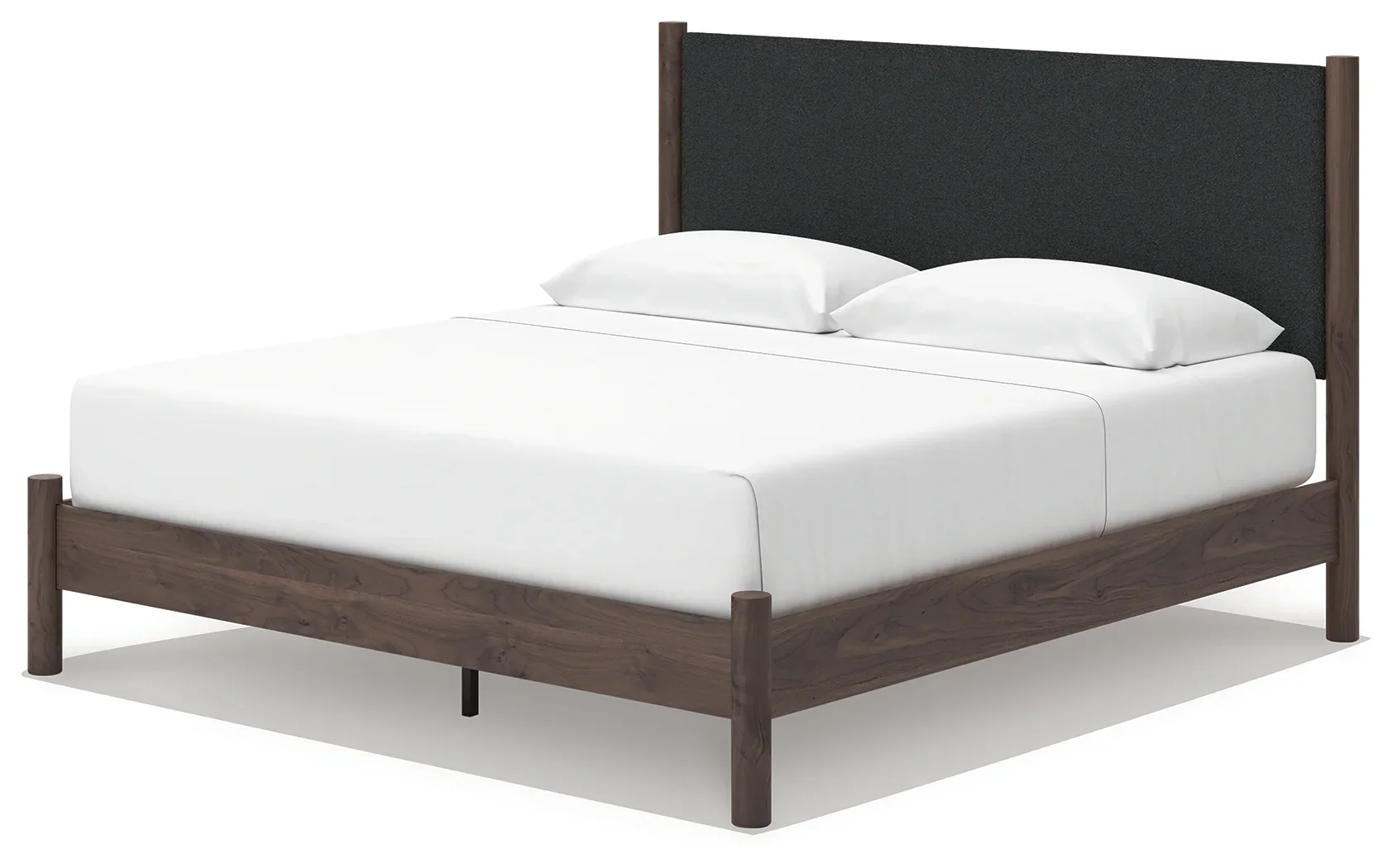 Pamytta - King Upholstered Panel Platform Bed - Brown - Image 4