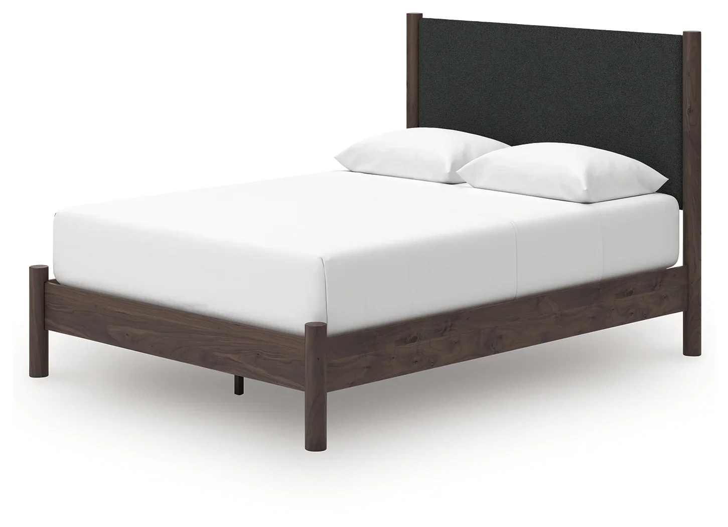 Pamytta - Queen Upholstered Panel Platform Bed - Brown - Image 4