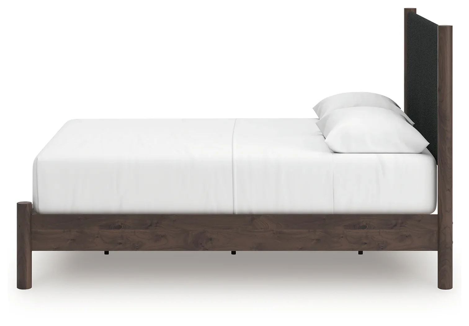 Pamytta - Queen Upholstered Panel Platform Bed - Brown - Image 7