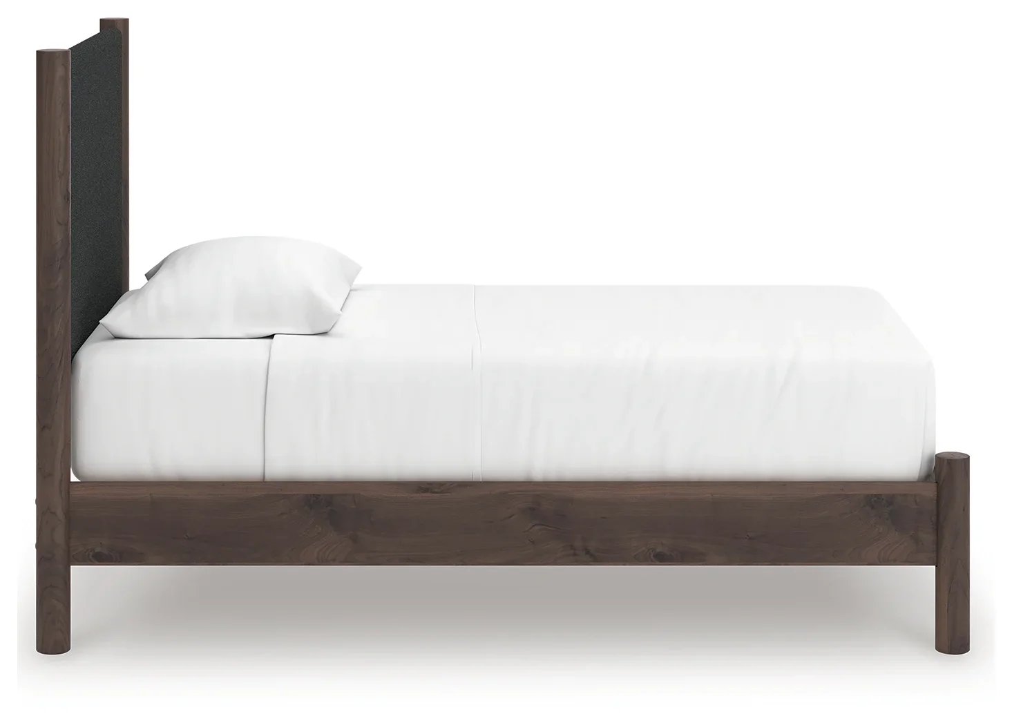 Pamytta - Twin Upholstered Panel Platform Bed - Brown - Image 5