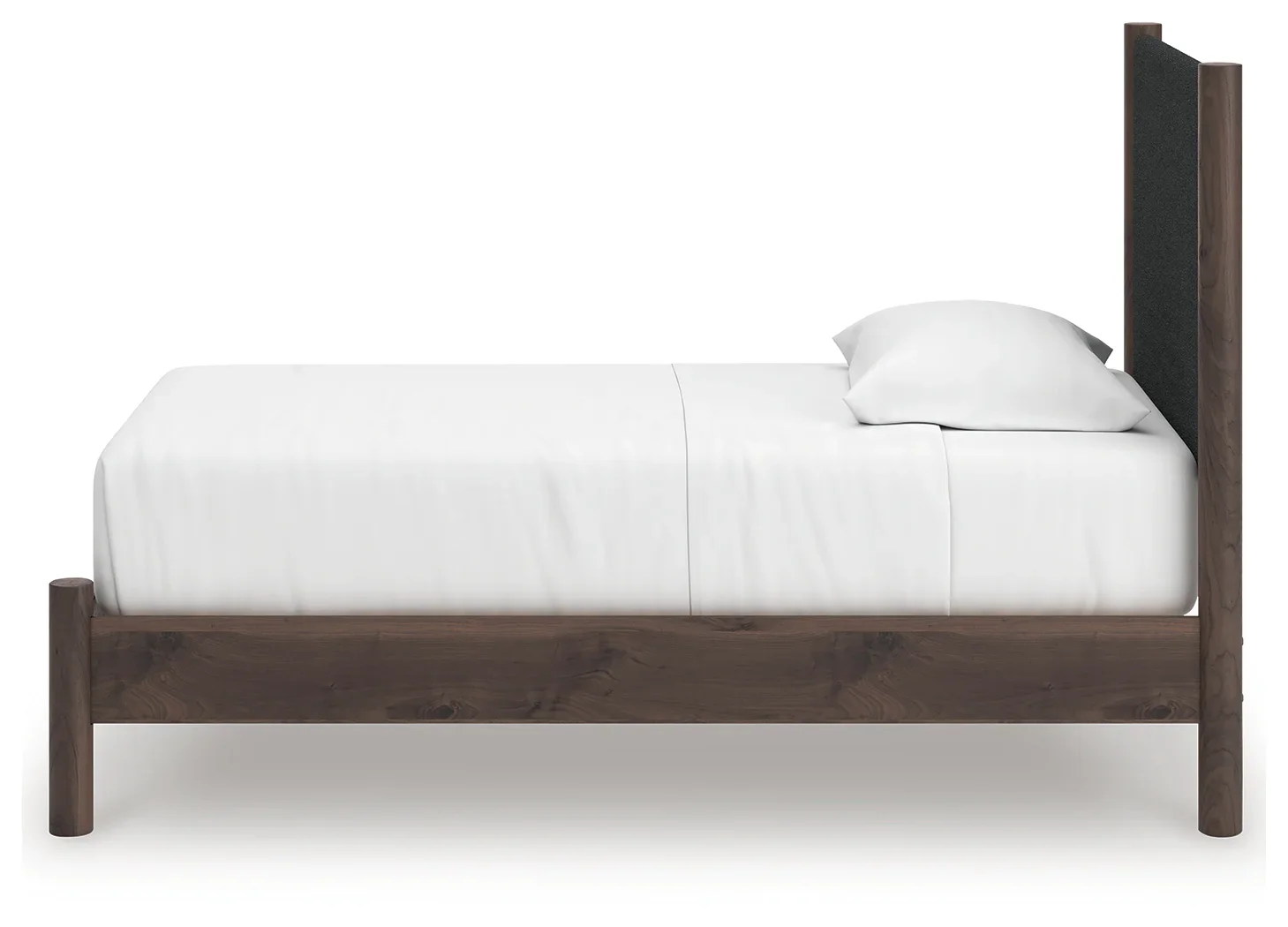 Pamytta - Twin Upholstered Panel Platform Bed - Brown - Image 7