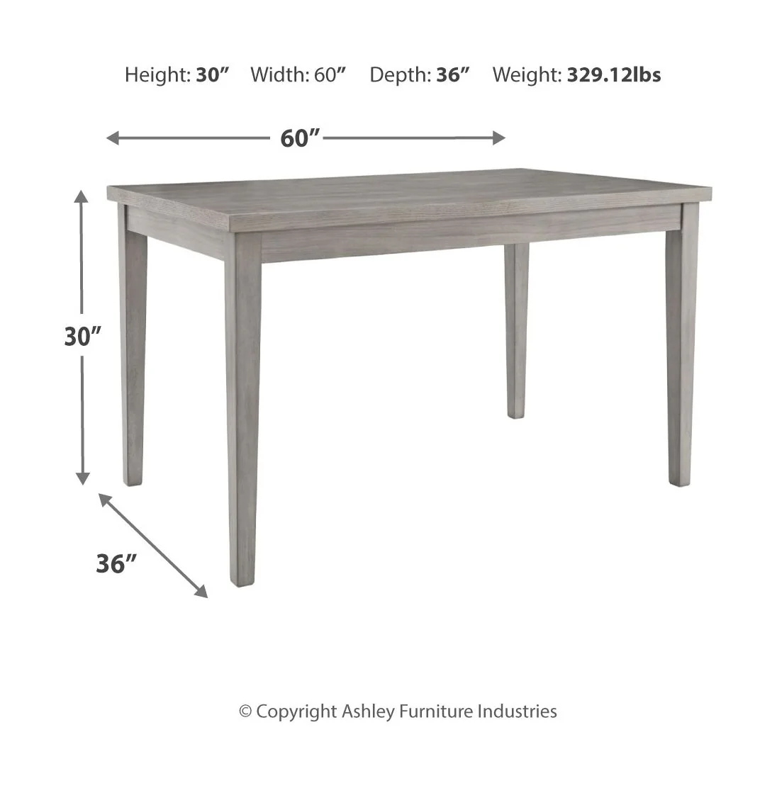 Parellen - Gray - 7 Pc. - Dining Room Table, 6 Side Chairs - Image 2