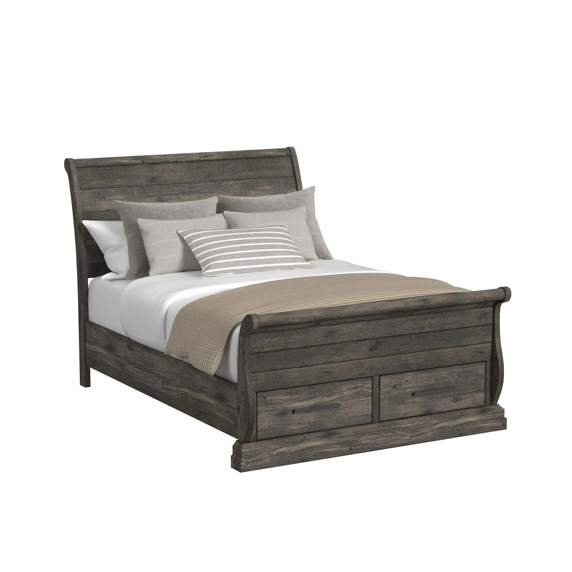 Park Ridge - Queen Sleigh Storage Bed - Charcoal - Image 5