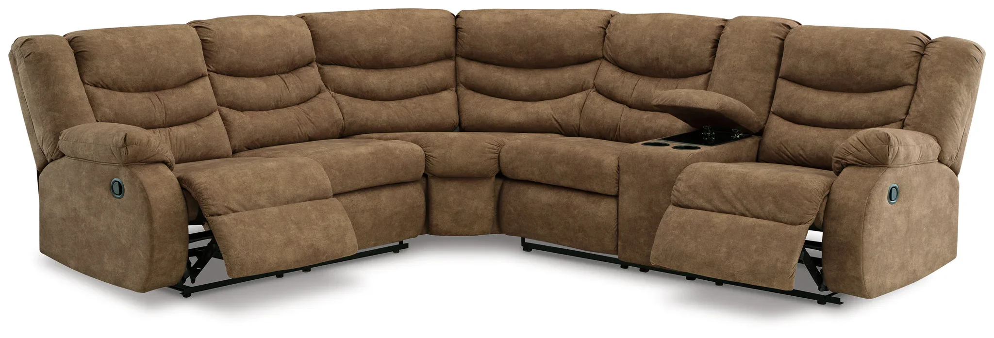 Partymate - Brindle - 2-Piece Reclining Sectional With Console - Image 3