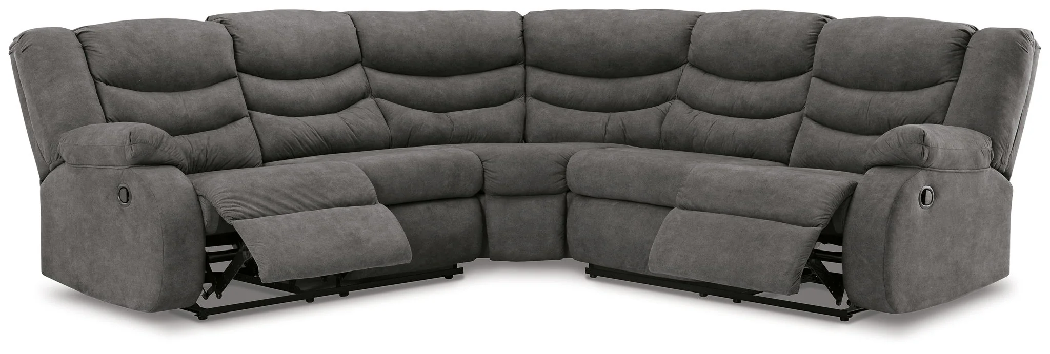 Partymate - Slate - 2-Piece Reclining Sectional - Image 3