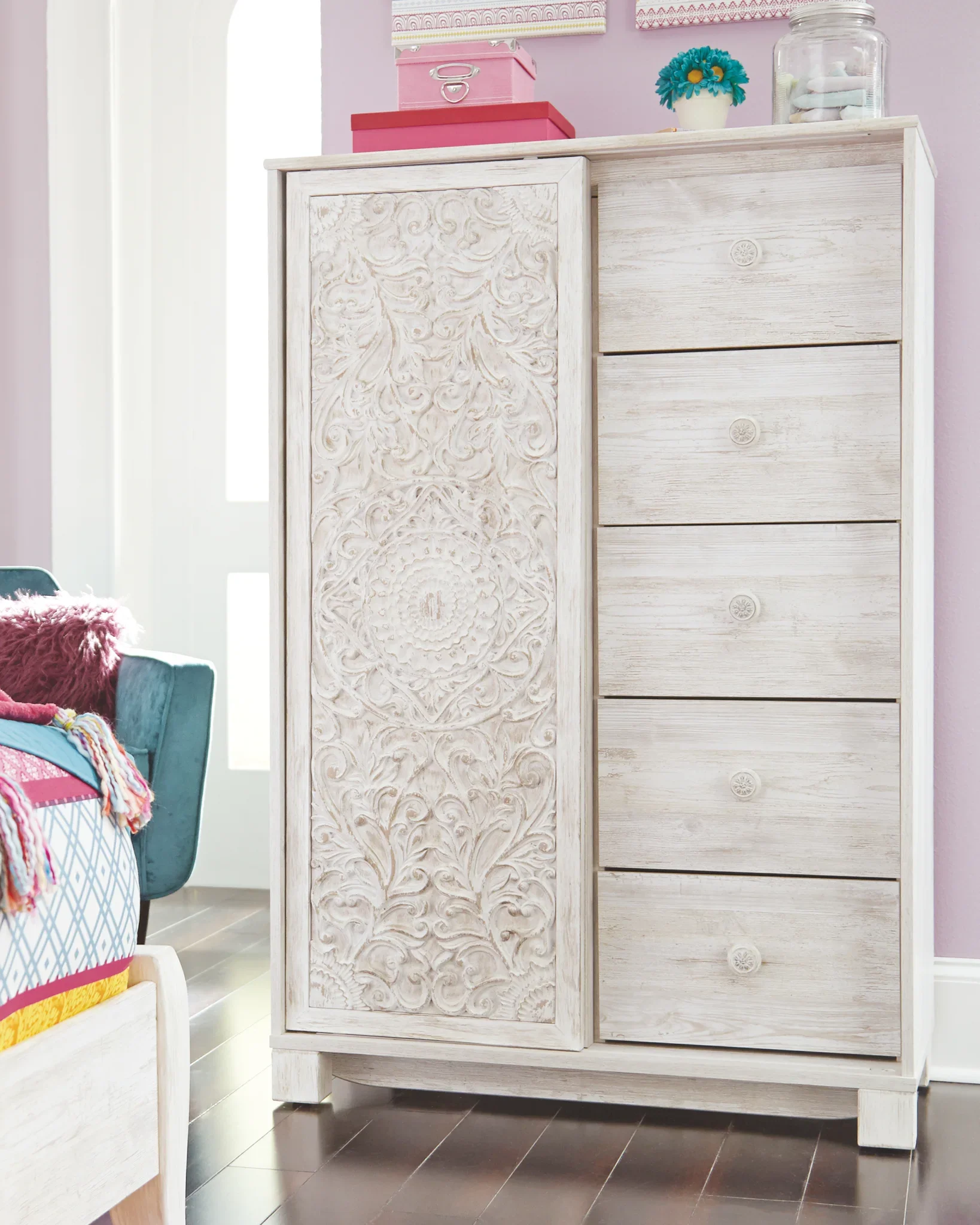 Paxberry - Whitewash - Dressing Chest - Image 5