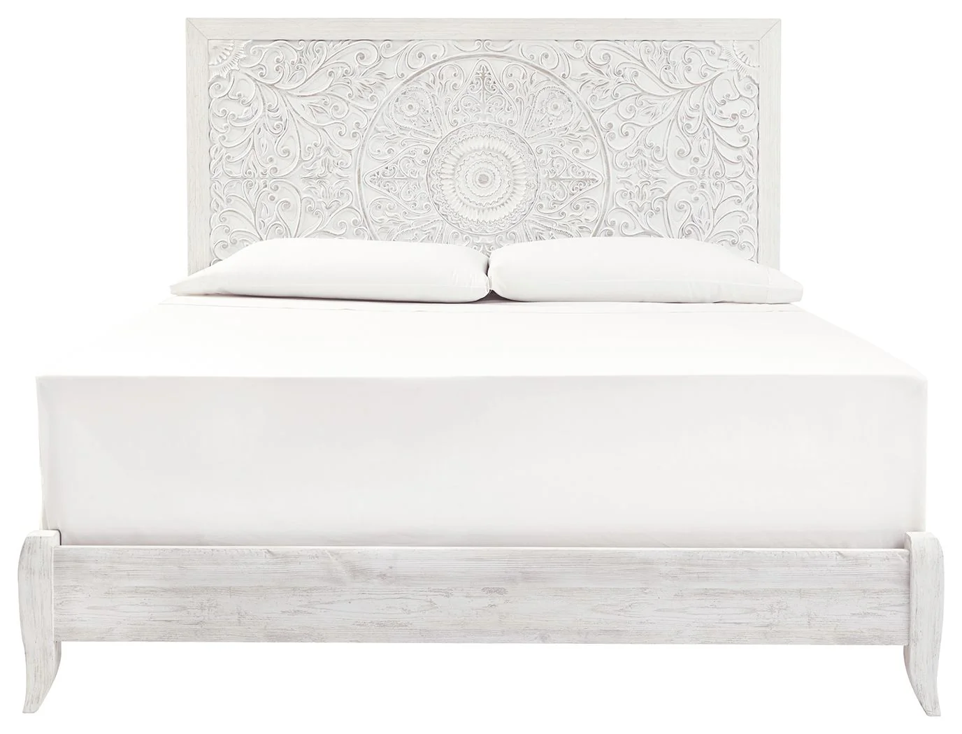 Paxberry - Whitewash - King Panel Bed - Image 3