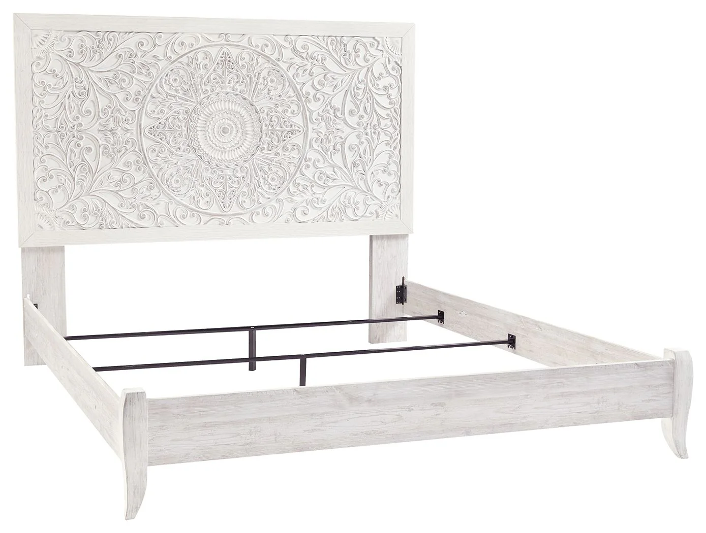 Paxberry - Whitewash - King Panel Bed - Image 4