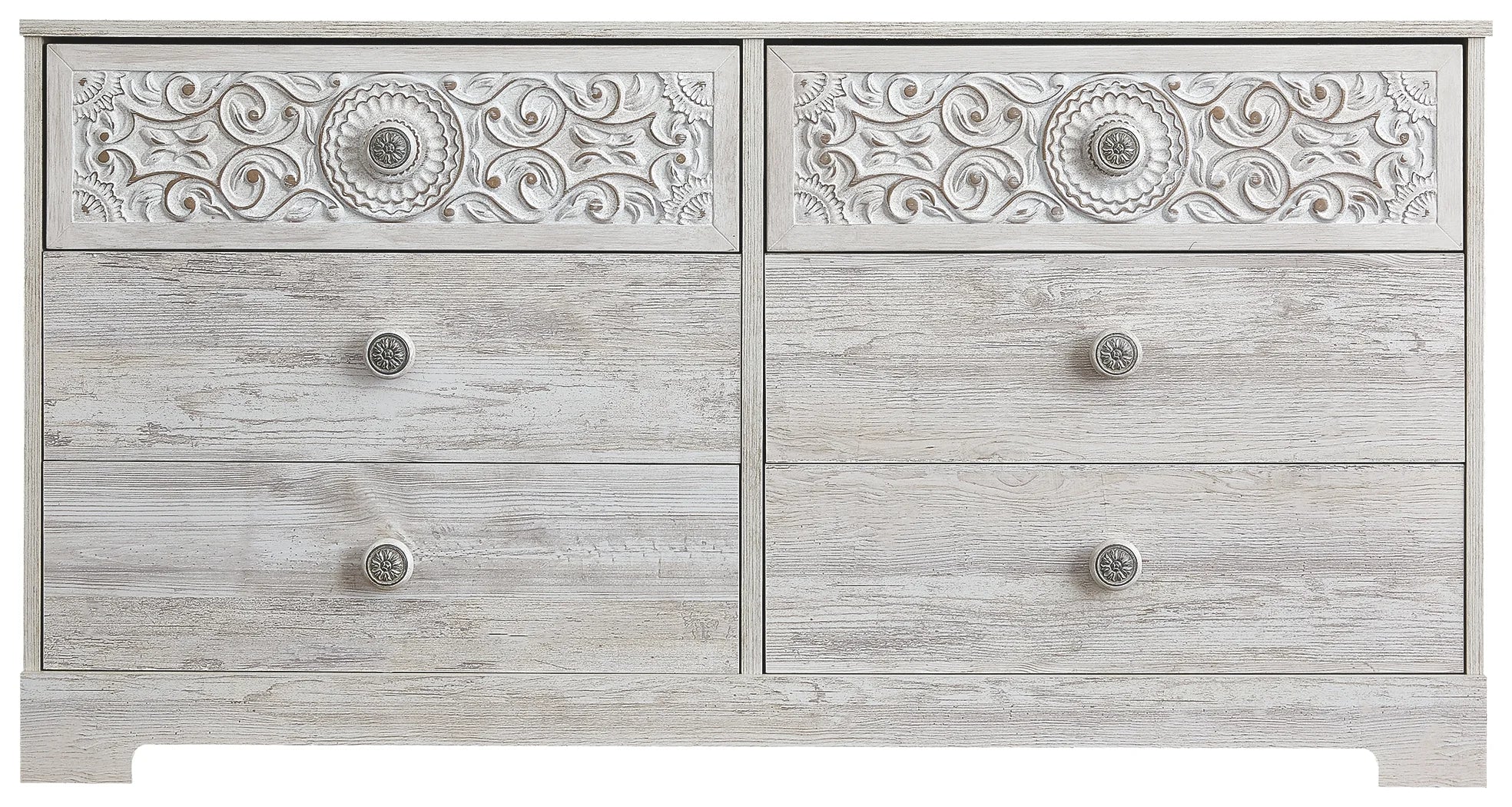Paxberry - Whitewash - Six Drawer Dresser - Vinyl-Wrapped - Image 5